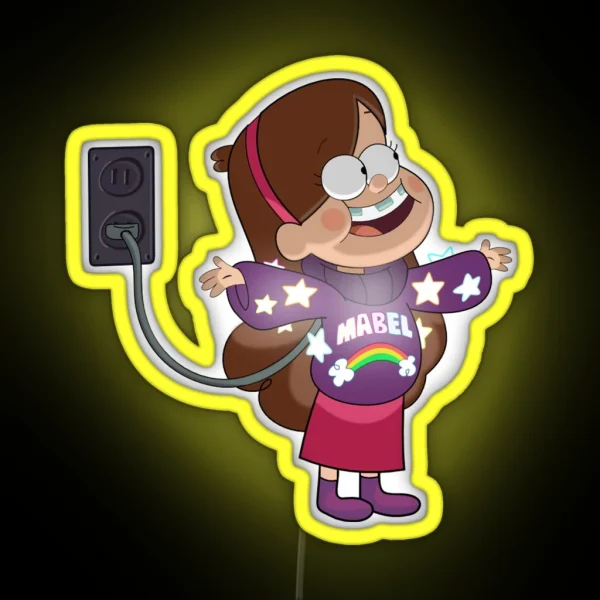 Mabel Gravity Falls RGB Neon Sign
