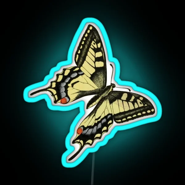 Machaon Eastern Tiger Swallowtail RGB Neon Sign