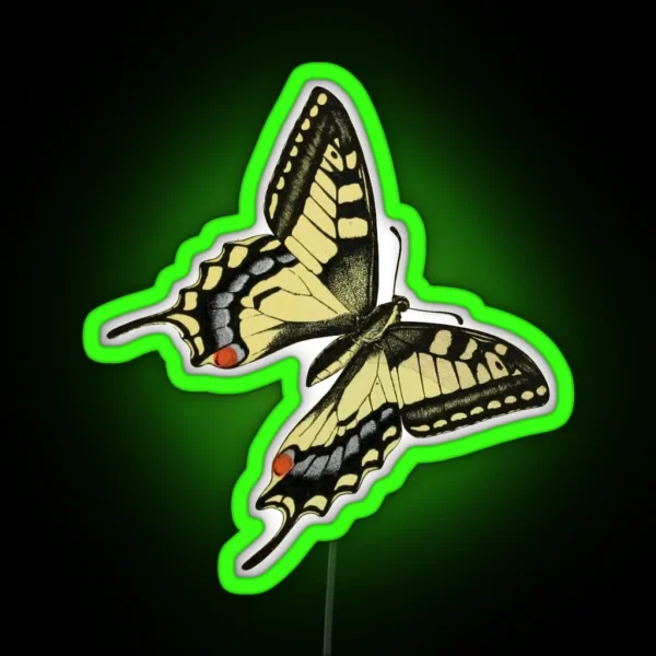 Machaon Eastern Tiger Swallowtail RGB Neon Sign