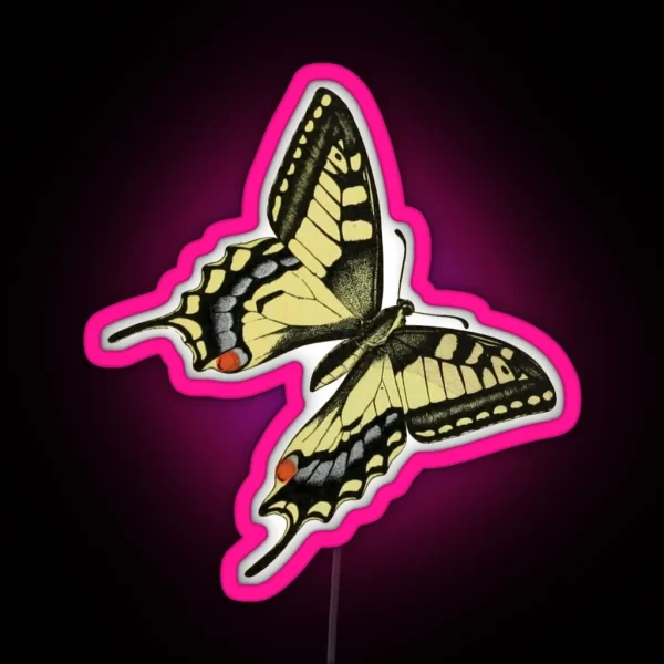 Machaon Eastern Tiger Swallowtail RGB Neon Sign