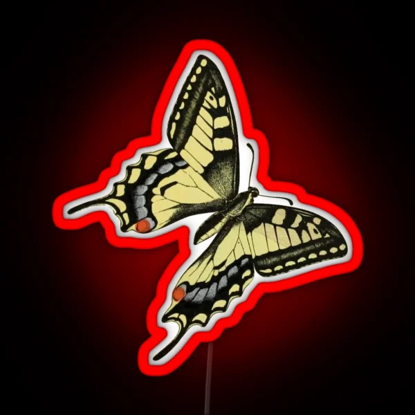 Machaon Eastern Tiger Swallowtail RGB Neon Sign