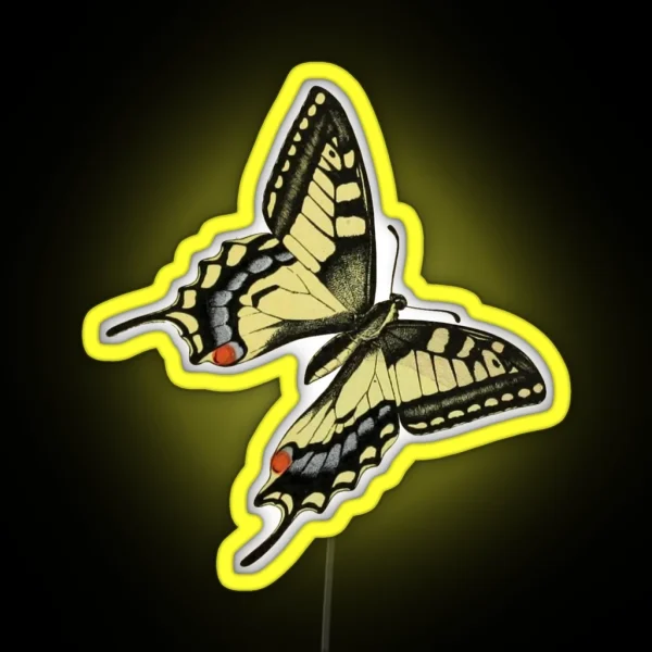 Machaon Eastern Tiger Swallowtail RGB Neon Sign