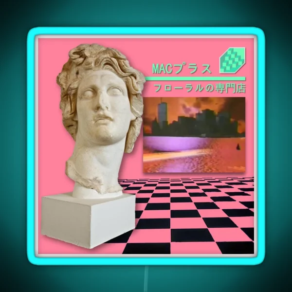 Macintosh Plus Floral Shoppe Vaporwave Pink RGB Neon Sign