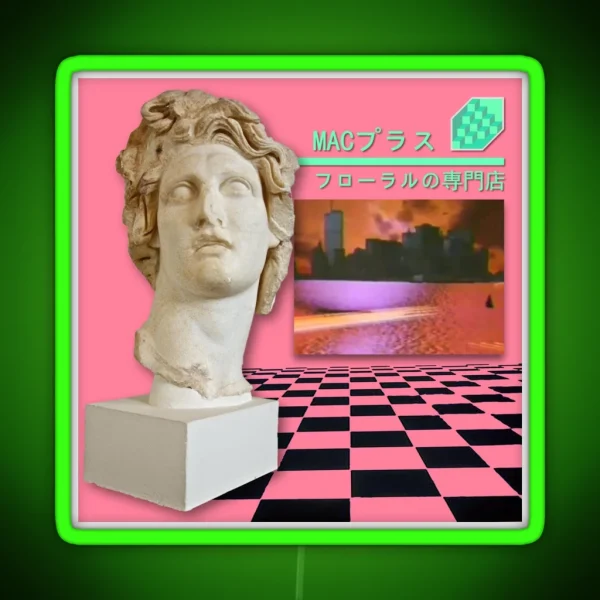 Macintosh Plus Floral Shoppe Vaporwave Pink RGB Neon Sign