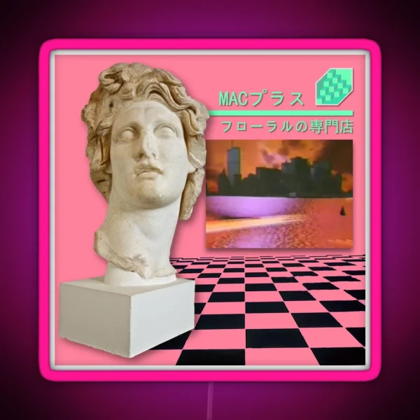 Macintosh Plus Floral Shoppe Vaporwave Pink RGB Neon Sign