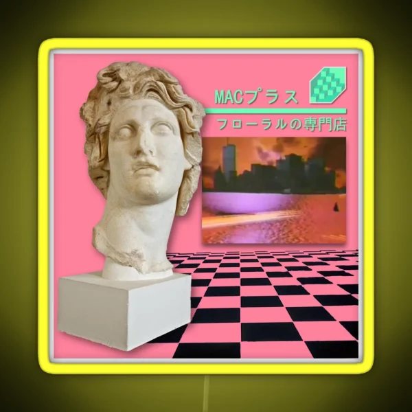 Macintosh Plus Floral Shoppe Vaporwave Pink RGB Neon Sign