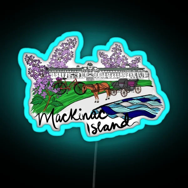 Mackinac Island RGB Neon Sign