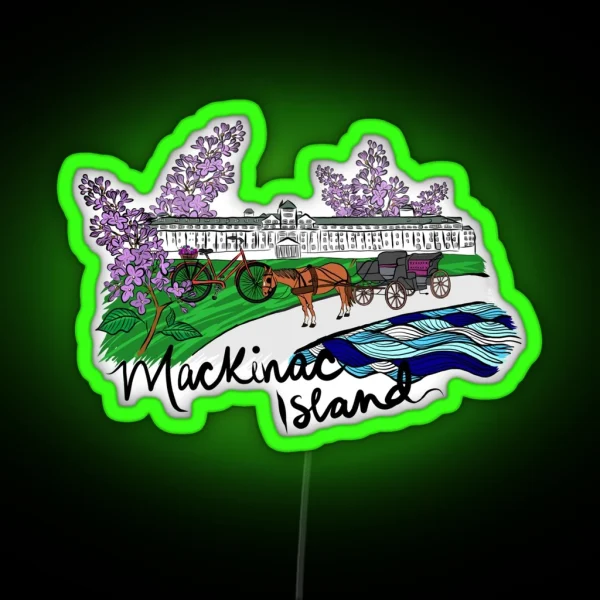 Mackinac Island RGB Neon Sign