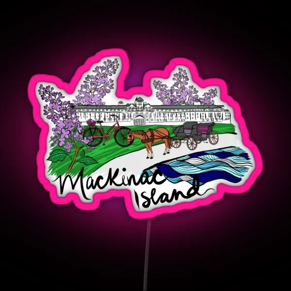 Mackinac Island RGB Neon Sign