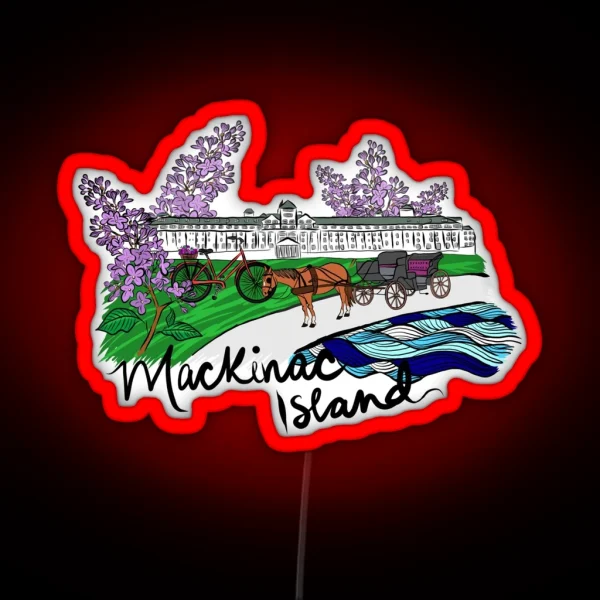 Mackinac Island RGB Neon Sign