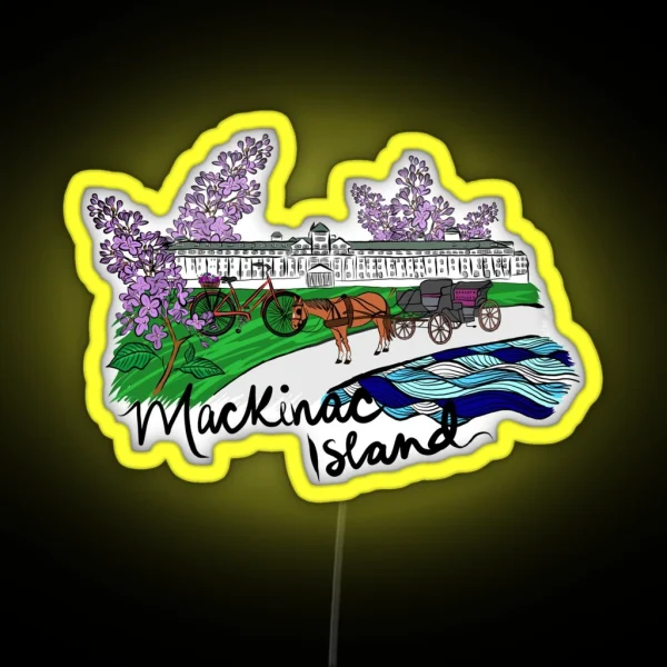 Mackinac Island RGB Neon Sign
