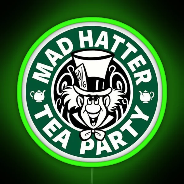 Mad Hatter Tea Party RGB Neon Sign