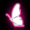 Vibrant Color Changing Butterfly Neon Sign with Modern Artistic Design Elements