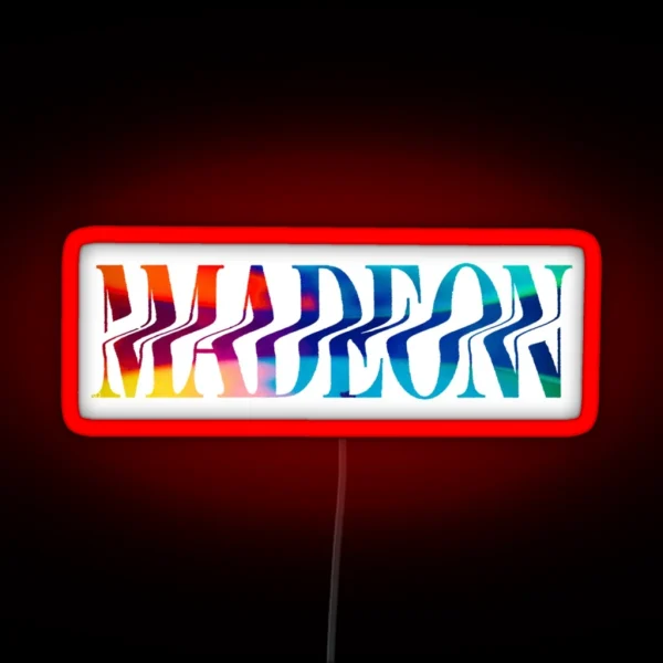 Madeon Logo Rainbow RGB Neon Sign