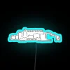 Customizable Madison University outline led with vibrant RGB neon lighting.