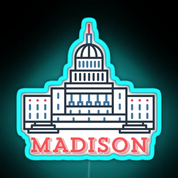 Madison Wisconsin RGB Neon Sign