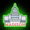 Vibrant Madison Wisconsin Cityscape RGB Neon Sign Decoration Home Accents