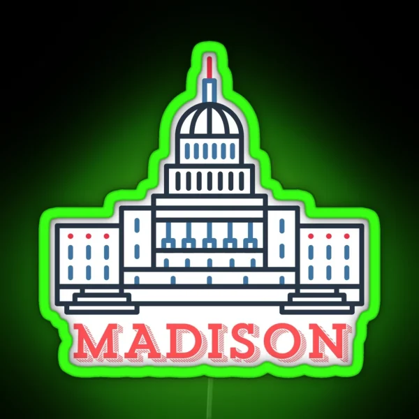 Madison Wisconsin RGB Neon Sign