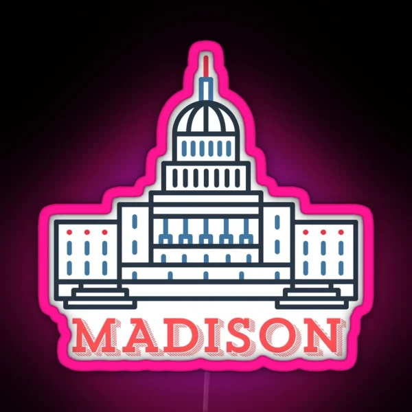Madison Wisconsin RGB Neon Sign