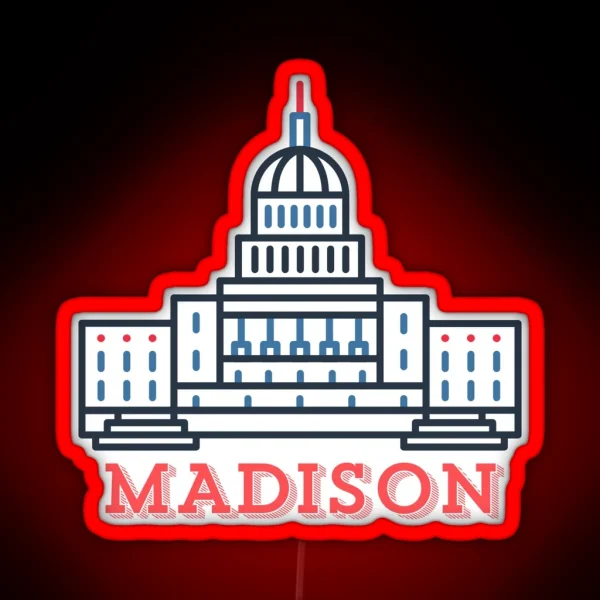 Madison Wisconsin RGB Neon Sign
