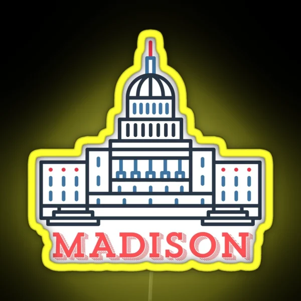 Madison Wisconsin RGB Neon Sign