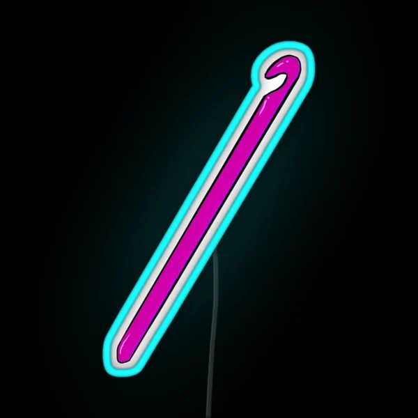 Magenta Crochet Hook RGB Neon Sign