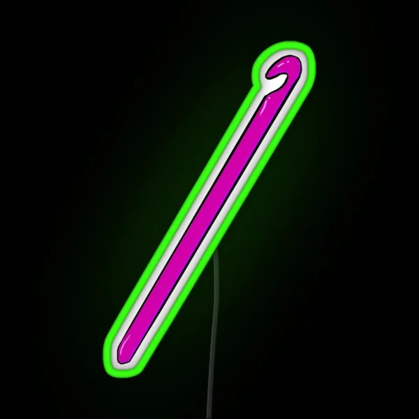 Magenta Crochet Hook RGB Neon Sign