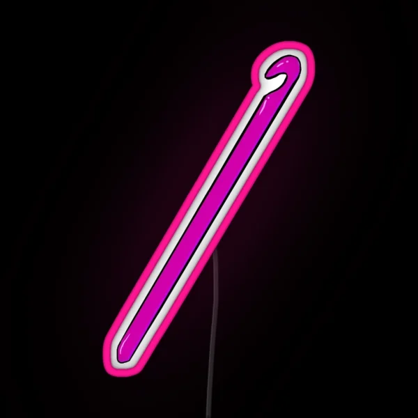Magenta Crochet Hook RGB Neon Sign