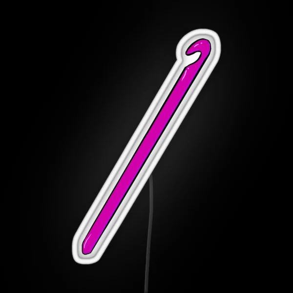Magenta Crochet Hook RGB Neon Sign