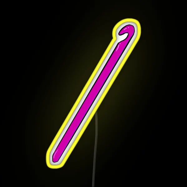 Magenta Crochet Hook RGB Neon Sign