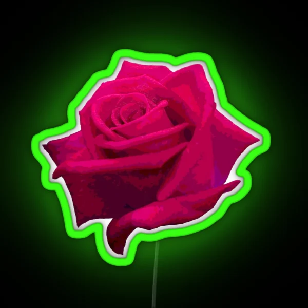 Magenta Rose Pattern RGB Neon Sign