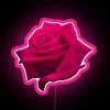 Vibrant magenta rose patterned RGB LED digital display art neon sign
