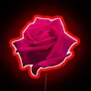 Vibrant Magenta Rose Pattern Illuminated LED Neon Sign with RGB Effects