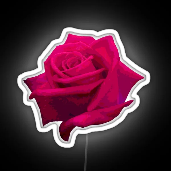 Magenta Rose Pattern RGB Neon Sign