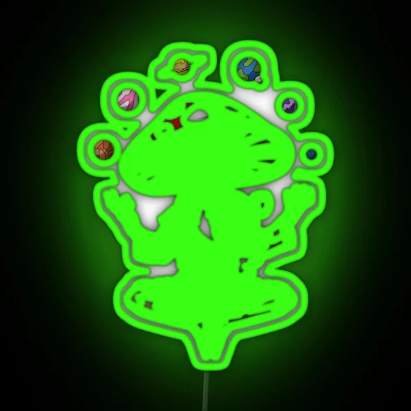 Magic Mushroom Buddha RGB Neon Sign