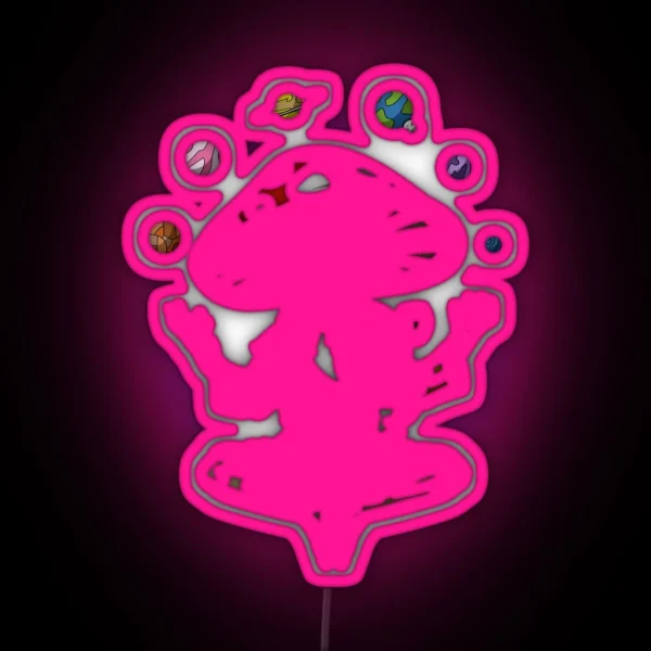 Magic Mushroom Buddha RGB Neon Sign