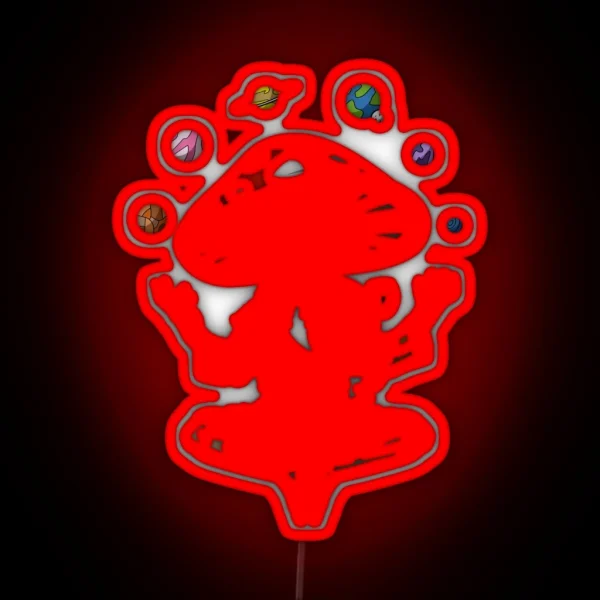 Magic Mushroom Buddha RGB Neon Sign