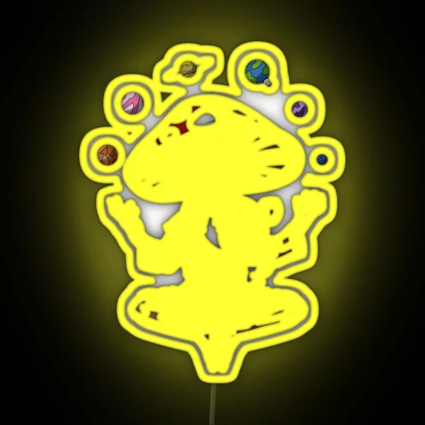 Magic Mushroom Buddha RGB Neon Sign