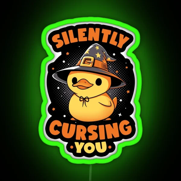 Magical Cursing Duck Kawaii Animal RGB Neon Sign