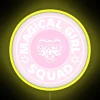 Magical girl squad LED display with vibrant RGB neon lighting