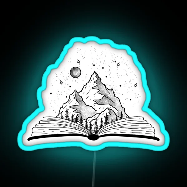 Magical Landscape Book RGB Neon Sign