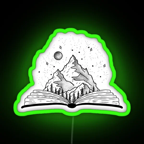 Magical Landscape Book RGB Neon Sign