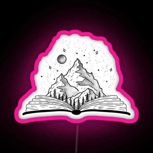 Magical Landscape Book RGB Neon Sign