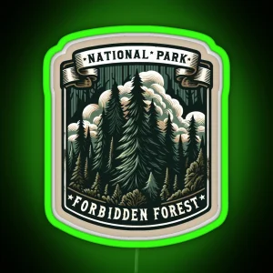 Magical National Park Forbidden Forest RGB Neon Sign