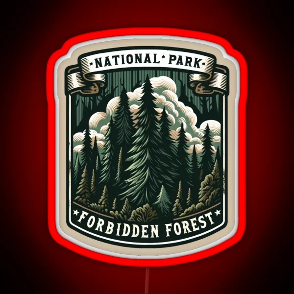 Magical National Park Forbidden Forest RGB Neon Sign