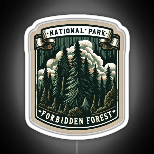 Magical National Park Forbidden Forest RGB Neon Sign