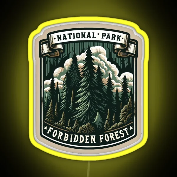 Magical National Park Forbidden Forest RGB Neon Sign