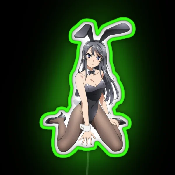 Mai Sakurajima Bunny Girl RGB Neon Sign