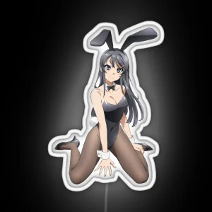 Mai Sakurajima Bunny Girl RGB Neon Sign