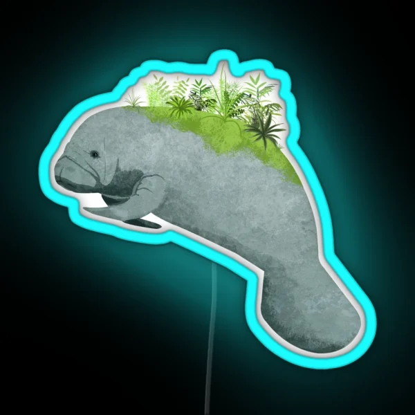 Majestic Sea Cow RGB Neon Sign